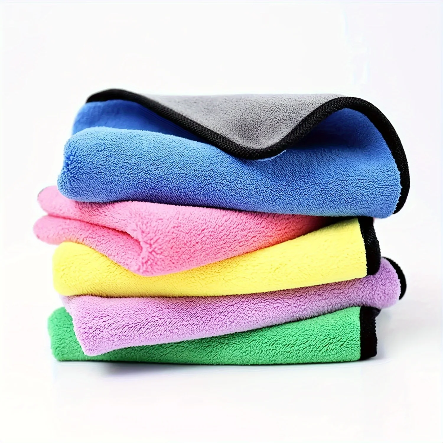 5 Pack Microfiber Cleaning Cloth Towels for Cars, Microfiber Cleaning Cloth Multicolor Microfiber Cloth, Bulk Microfiber Towel f