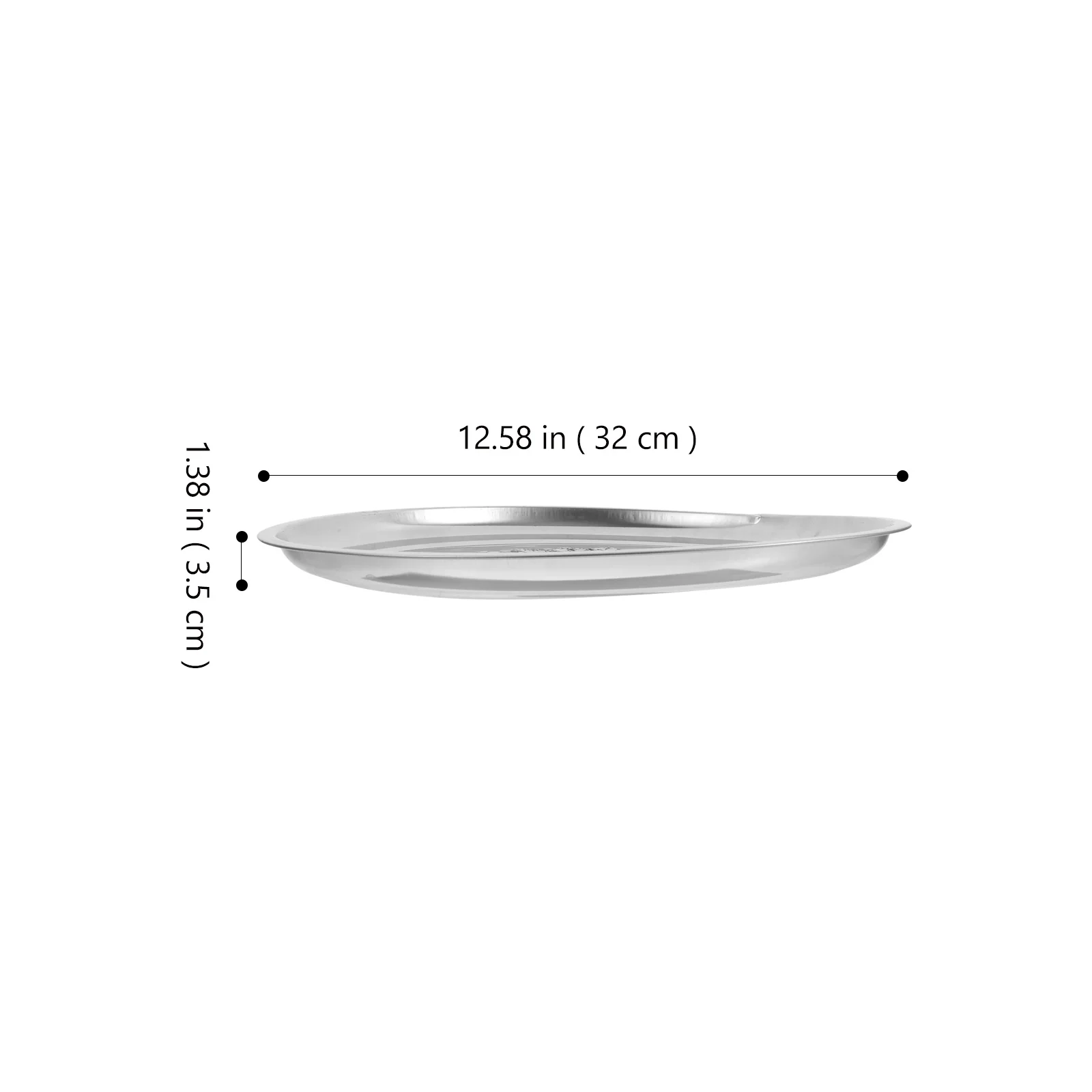 

Thickened Stainless Steel Serving Plate Oval For Home Kitchen Hotel Use Fish Steaming Snack Dish Steak Tray Multi-Function Food