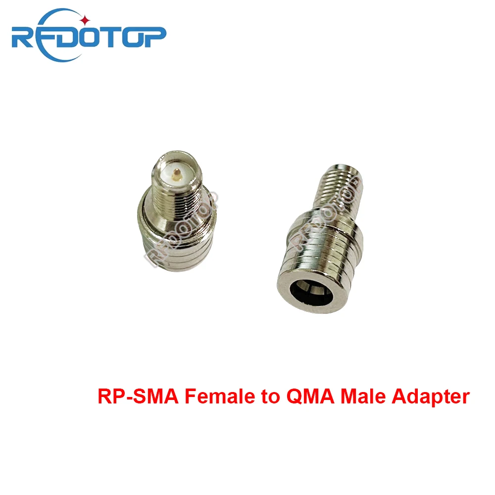 10PCS/lot RP-SMA Female Jack to QMA Male Straight for WiFi Antenna Radio Antenna QMA-J to SMA-J RF Coaxial Adapter Wholesales