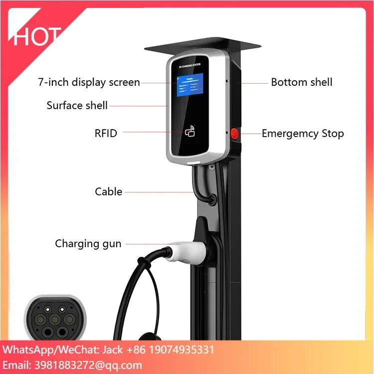 

Wenzhou EV Charger Pedestal 11kW Type 2 For Commercial Use