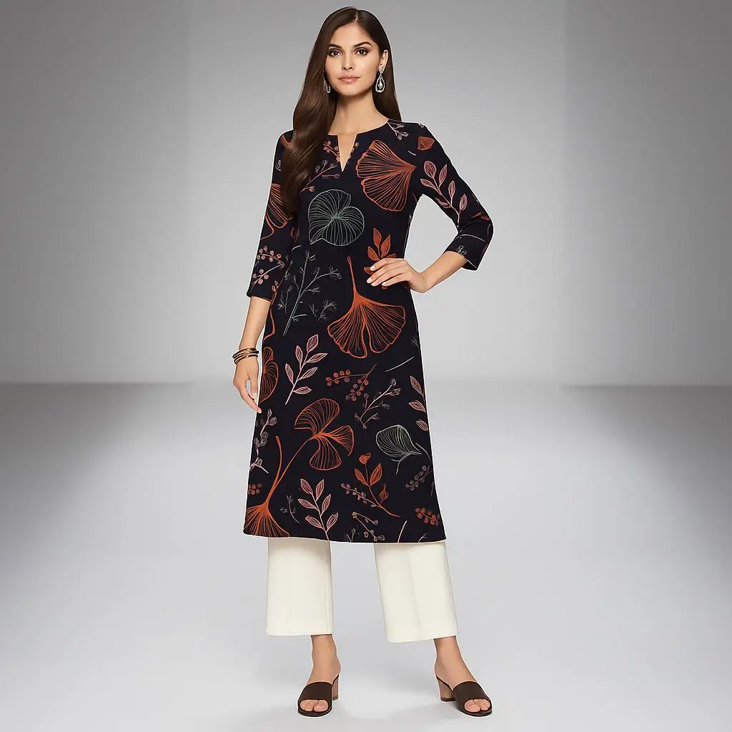 فستان نسائي مسلم كورت مريح بأكمام طويلة مستقيم كاجوال بنمط طاووس عرقي جديد للسيدات عباية إسلامية #2