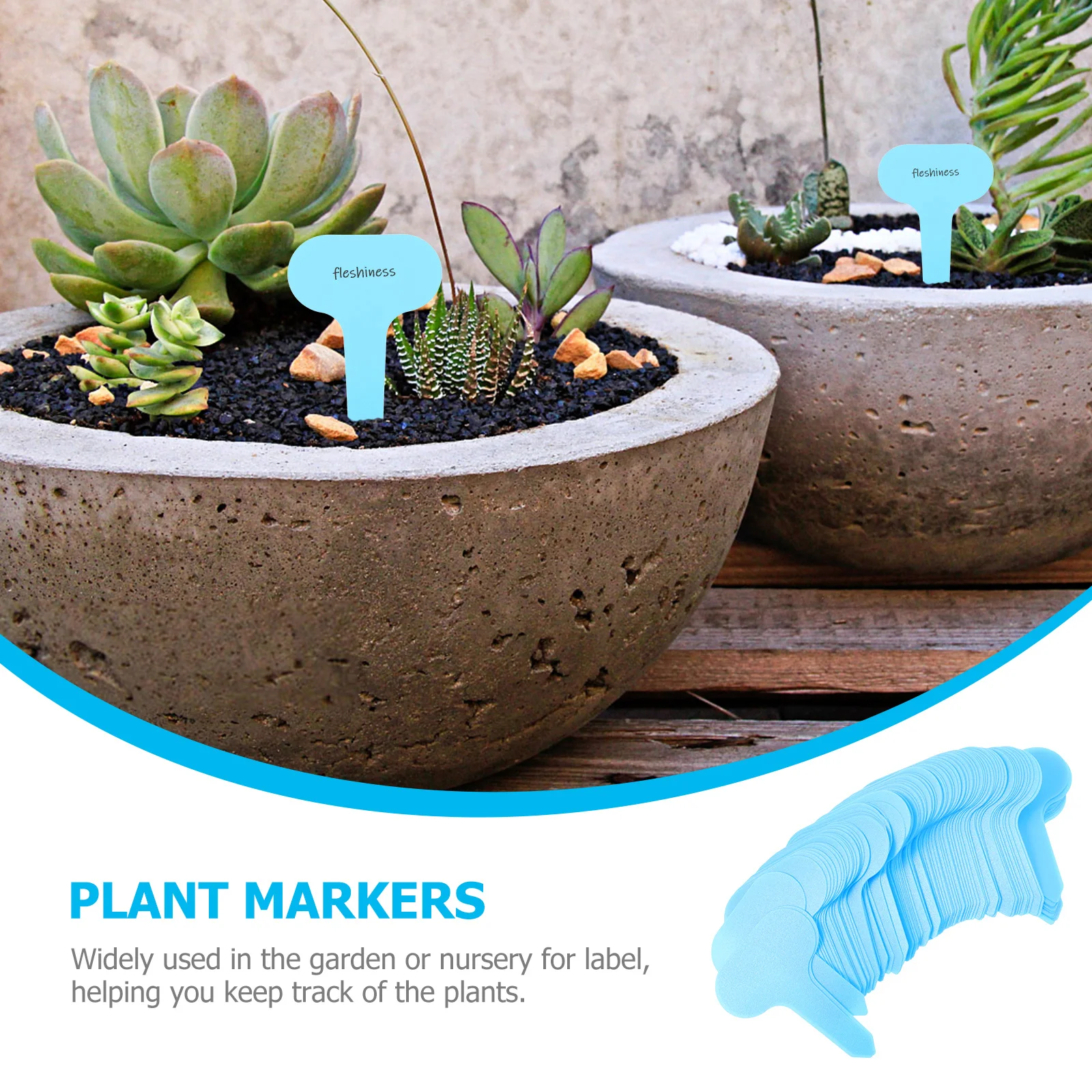 

100 Pcs Plant Sign Tags for Plants Garden Row Markers Gardening Signs Plastic Label Vegetable Seedling Labels