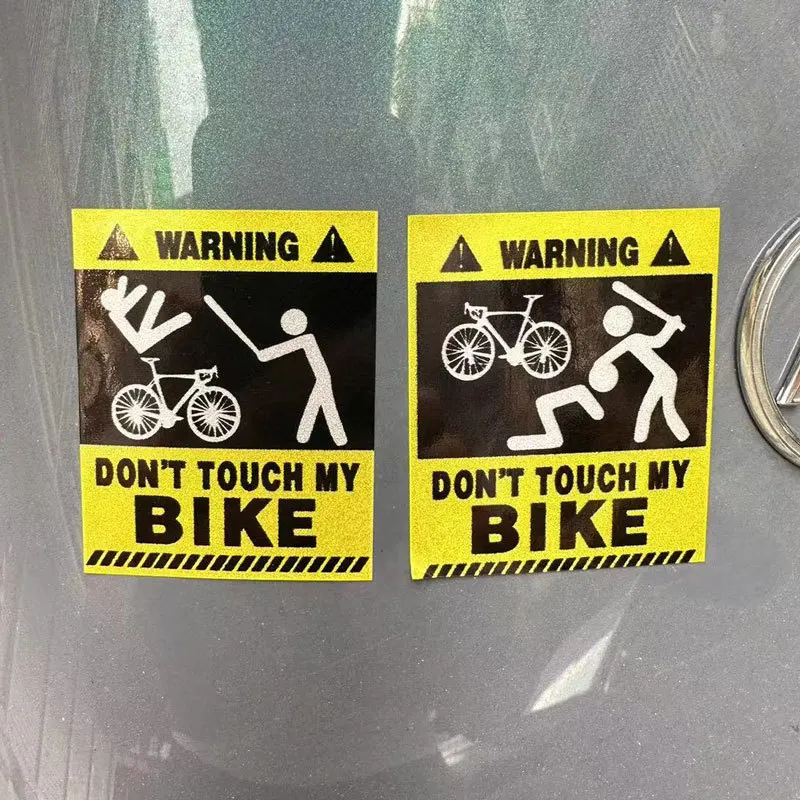 Bike Sticker Don't Touch My Bike Sticker Road Bike Mountain Bike Frame Sticker Decorative Bike Sticker