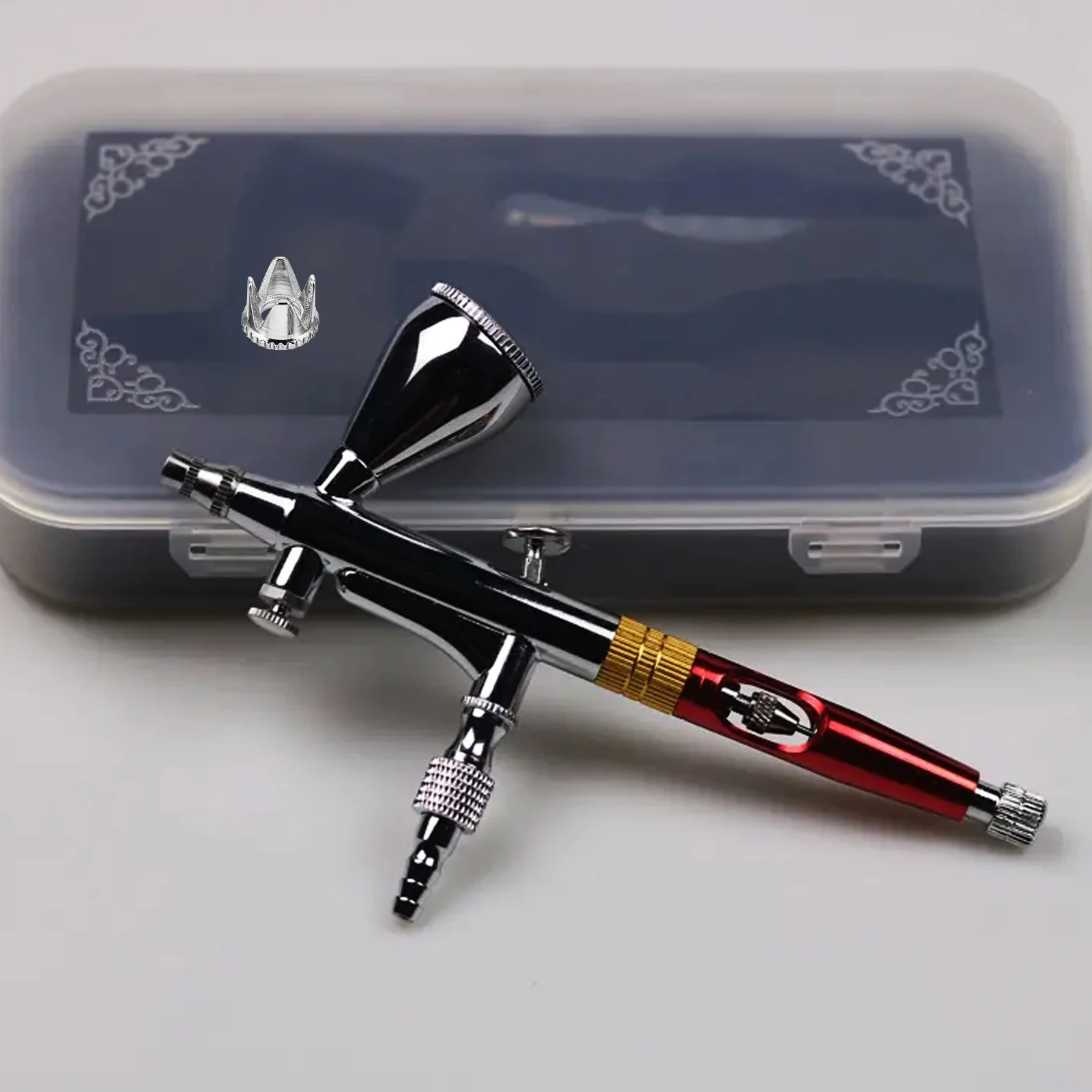 

Portable Silver Stainless Steel Airbrush Nozzle Cap Replacement Parts for Spray Paint Compatible Universal Needle Cap