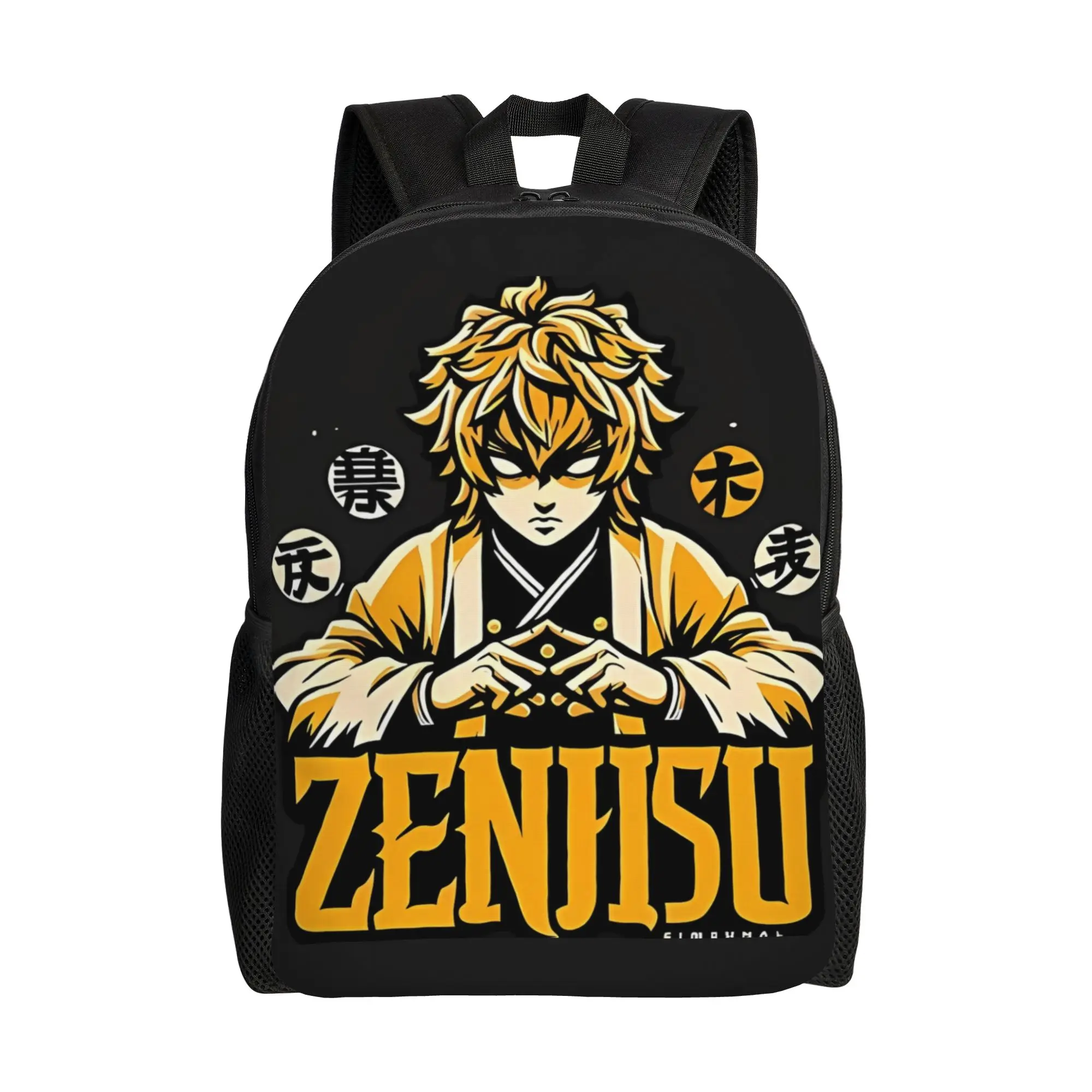 Back to school season Multi-Function Yellow Haired Swordsman Schoolbag Zenitsu Agatsuma Teenager Backpack