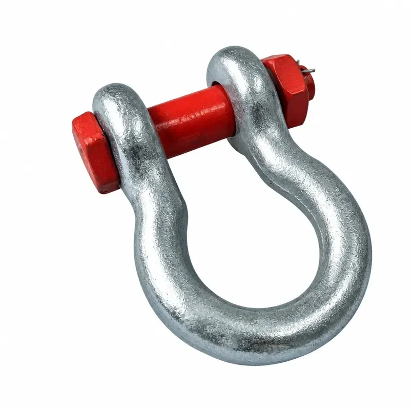 High Strength American Shackle With Nut Bow Type 25 Ton Capacity Heavy Duty Rigging Hardware For Industrial Lifting