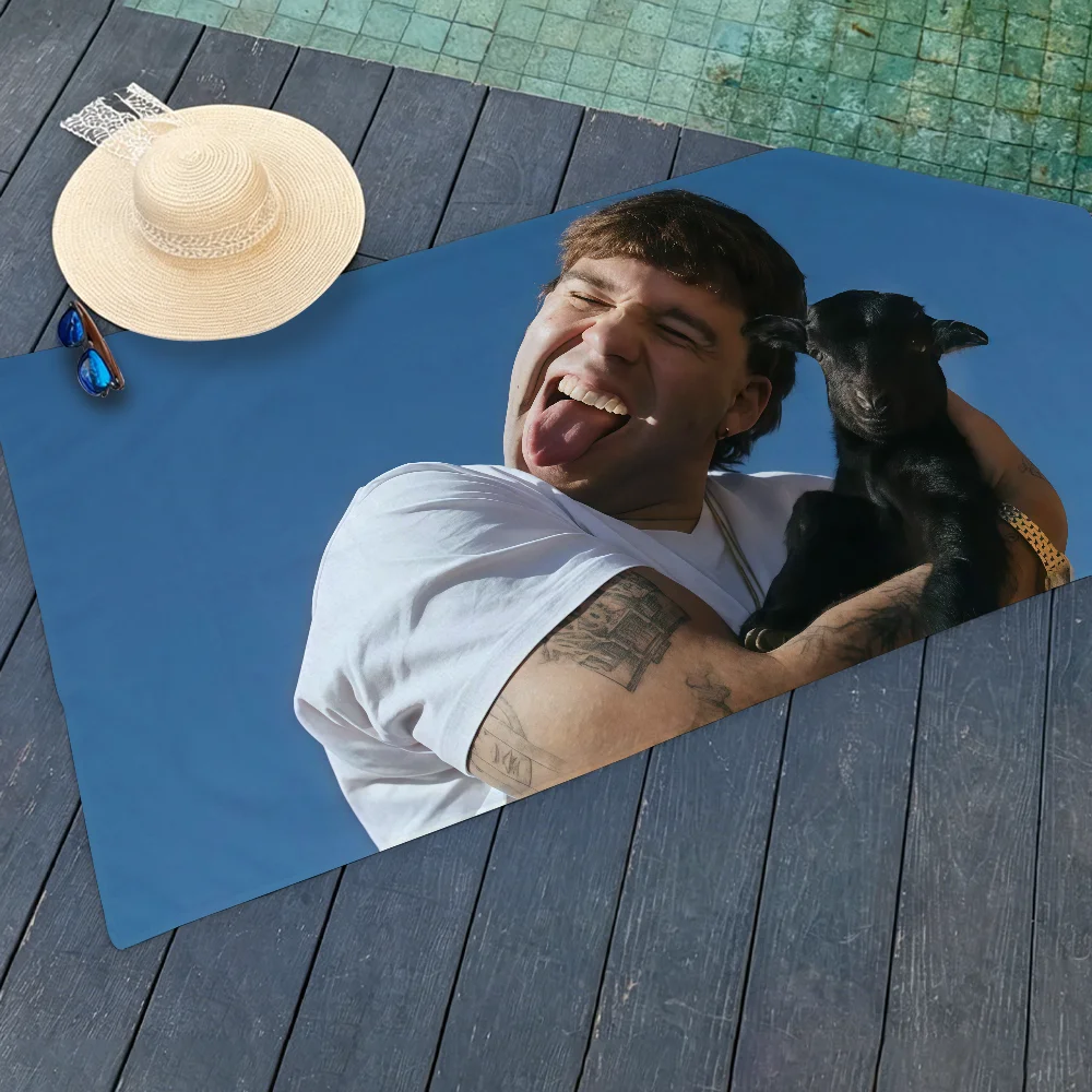 Spain Singer Q-quevedo El Baifo Beach Towel For Beaches Yoga Studios Gyms Hot Springs Swimming Pools And Picnics