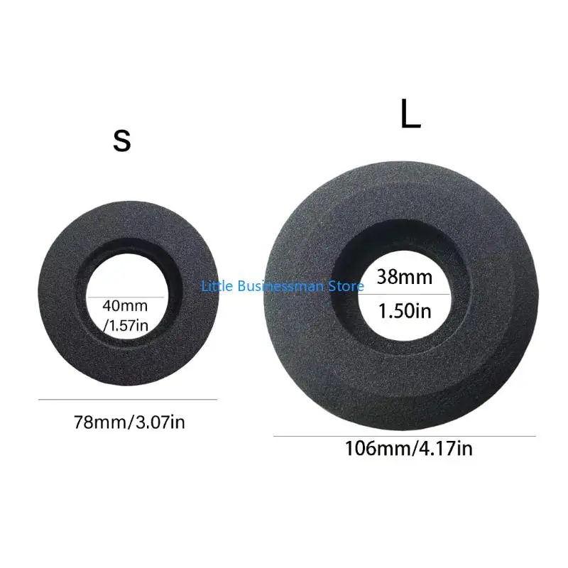78 mm Kopfhörer-Reparatur-Ohrpolster, schwarze weiche Polsterabdeckung, Einzelstück für SR60 SR80 Kopfhörer – Detail 6