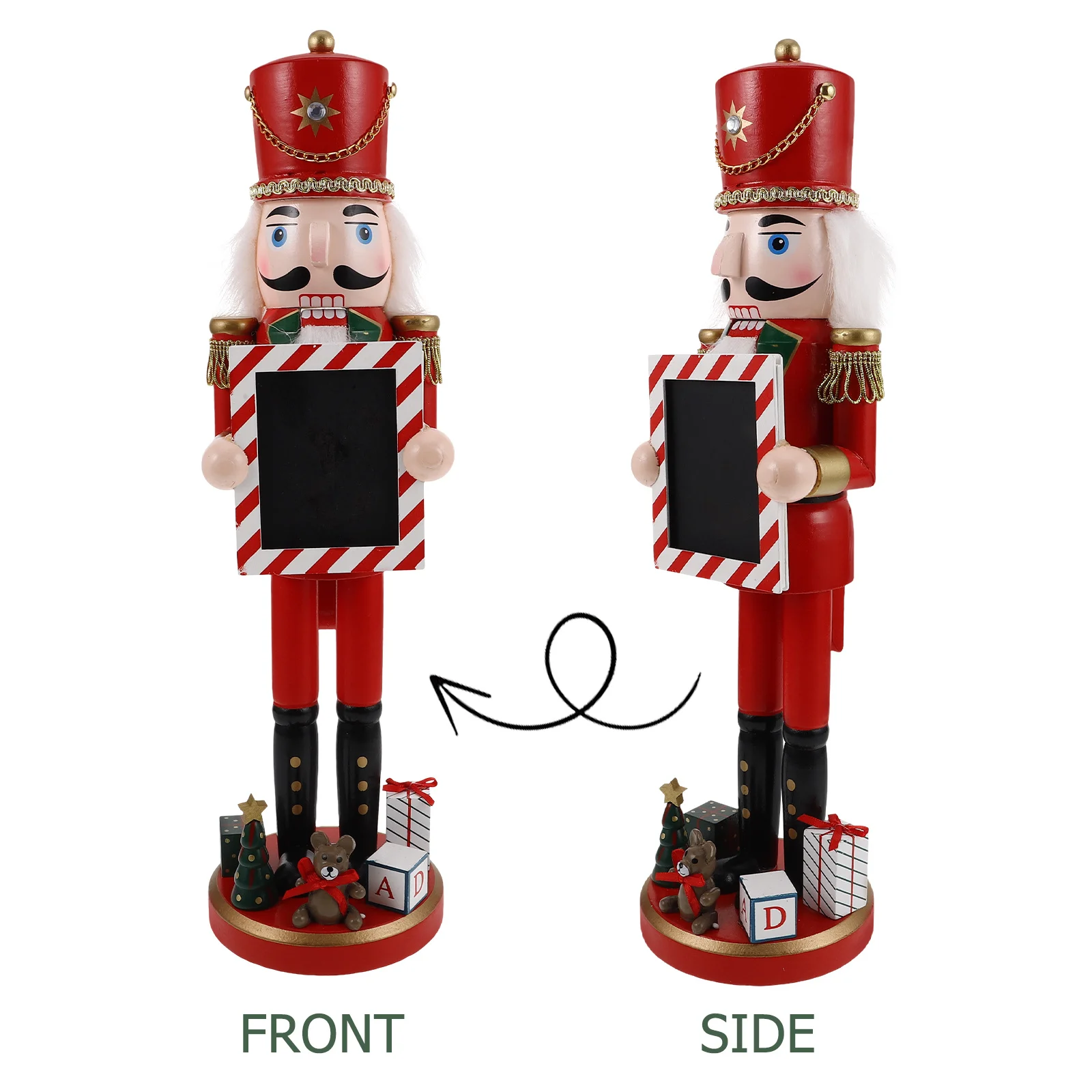 كسارة البندق الخشبية الجندي عيد الميلاد سطح المكتب الديكور كسارة البندق التقليدية الملك الشكل عطلة الجدول زخرفة