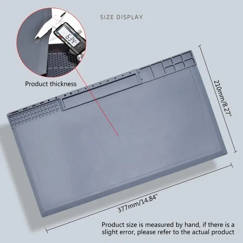 652F Silicone Repair Mat Heat Insulation Welding Mat Repair Mat Soldering Mat for Soldering Iron Workbench Repairing