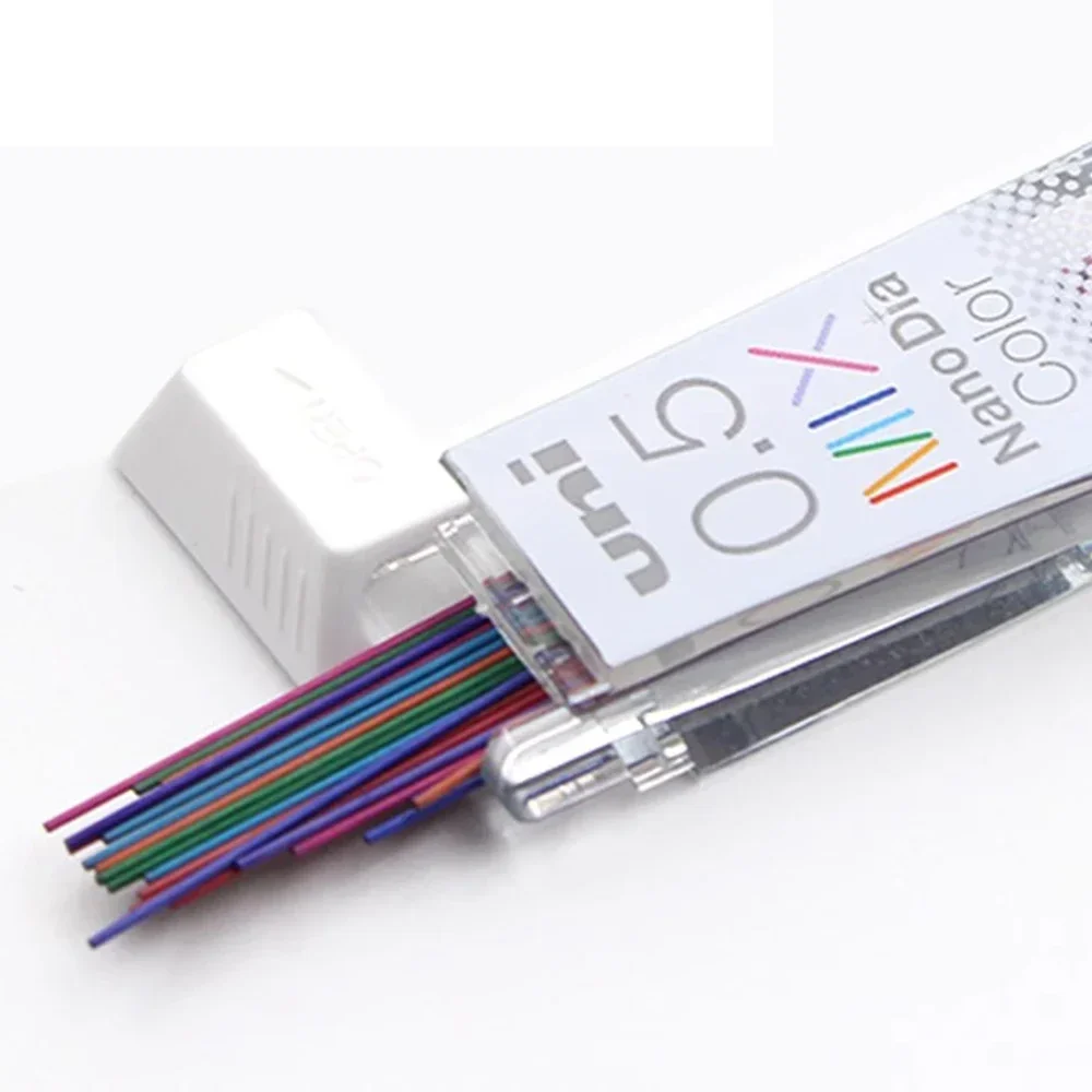 اليابان Uni Nano Dia اللون 202NDC قلم رصاص ميكانيكي ملون يؤدي عبوات 0.5 مللي متر لوازم الكتابة ثابتة مزيج النوى اللوحة الفنية