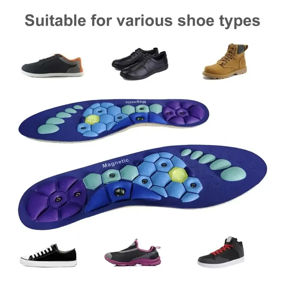 1 Pair Magnetic Therapy Foot Acupressure Insole Men Women Magnet Massage Sports Cushion Inserts Relaxation Insole Comfort Soles