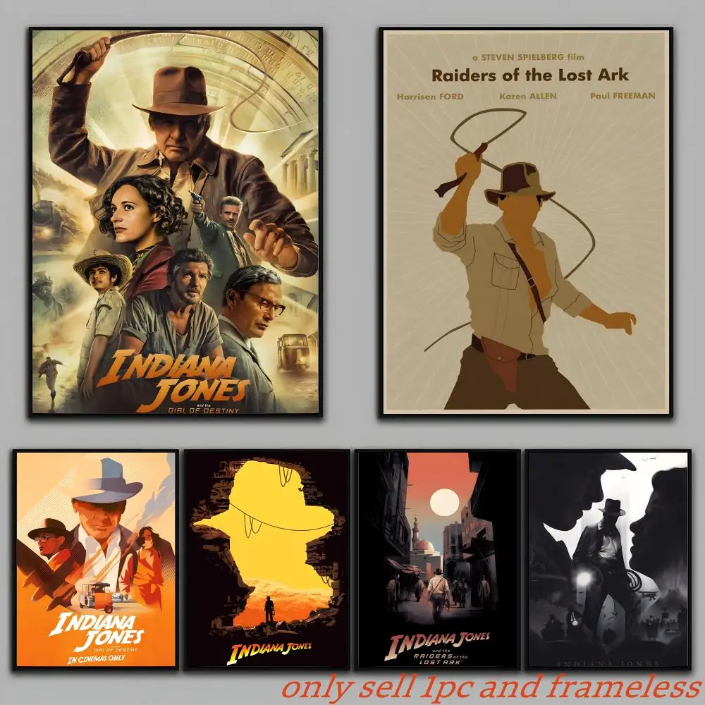 Classic Adventure Movies Indiana Jones-A Poster Painting Prints Wall Art Picture Film Room Home Bar Cafe Decor Home  Mural