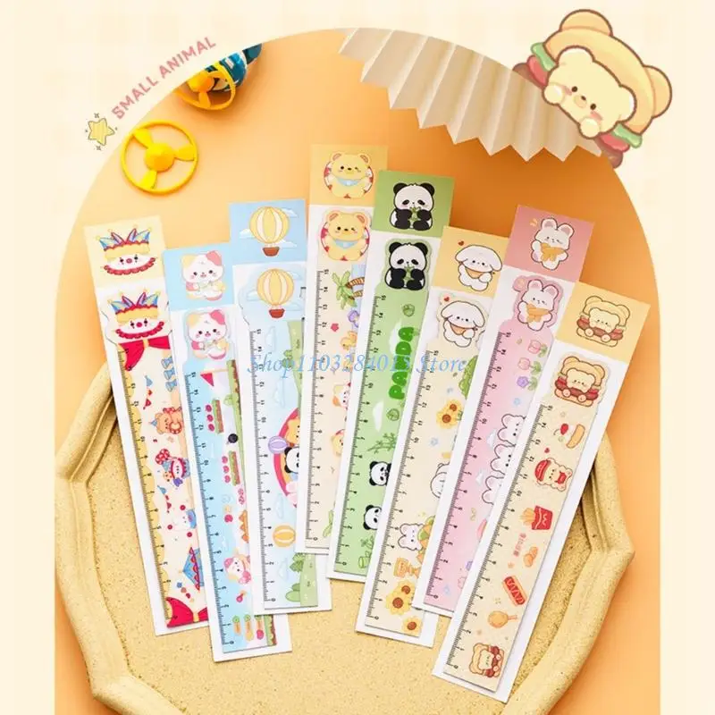 R6FF 8Pcs Colorful Ruler Bendable Drawing Ruler Educational Measurement Tool For Kid Student School Craft Project