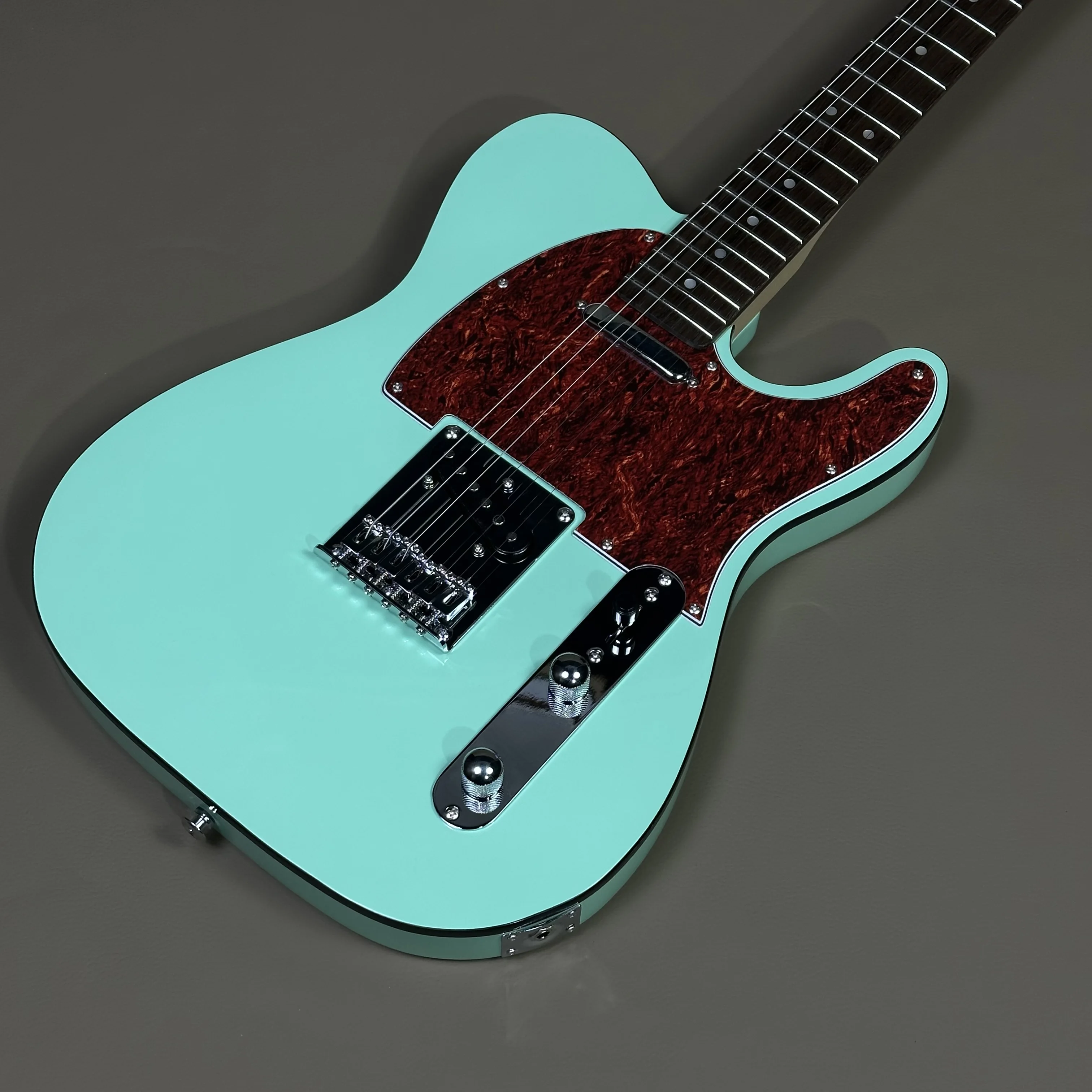 Surf Green TL Electric Guitar, Rosewood Fretboard, Chrome Hardware, Black binding，free shipping