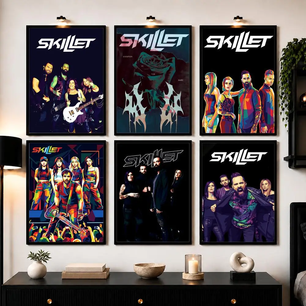 S-Skillet Portrait Poster Modern Wall Art Sticker For Living Room Bedroom Bar Home Decor Mural Painting Decoration