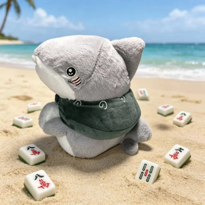 

For Fans Youyou Original Odekake Kozame Shark Plush Toy Cute Soft Stuffed Animal Backpack Pendant Home Decor Collectible Gift