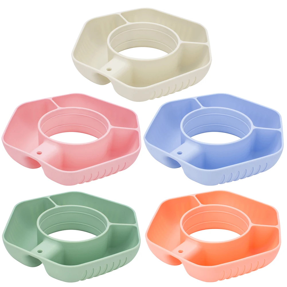 

Snack Bowl Silicone Snack Tray Reusable Snack Plate Snack Container for Stanley 40oz Cup Accessories