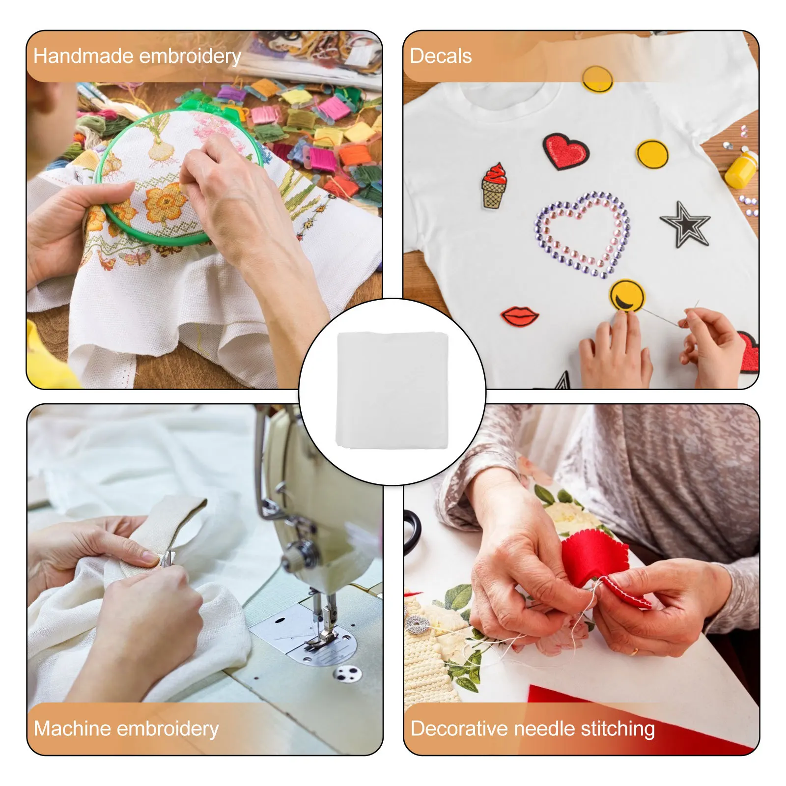 

Fusible Interlining Fabric For Sewing Garment Embroidery Backing Non Woven Iron On Craft Diy Patchwork Machine Hand