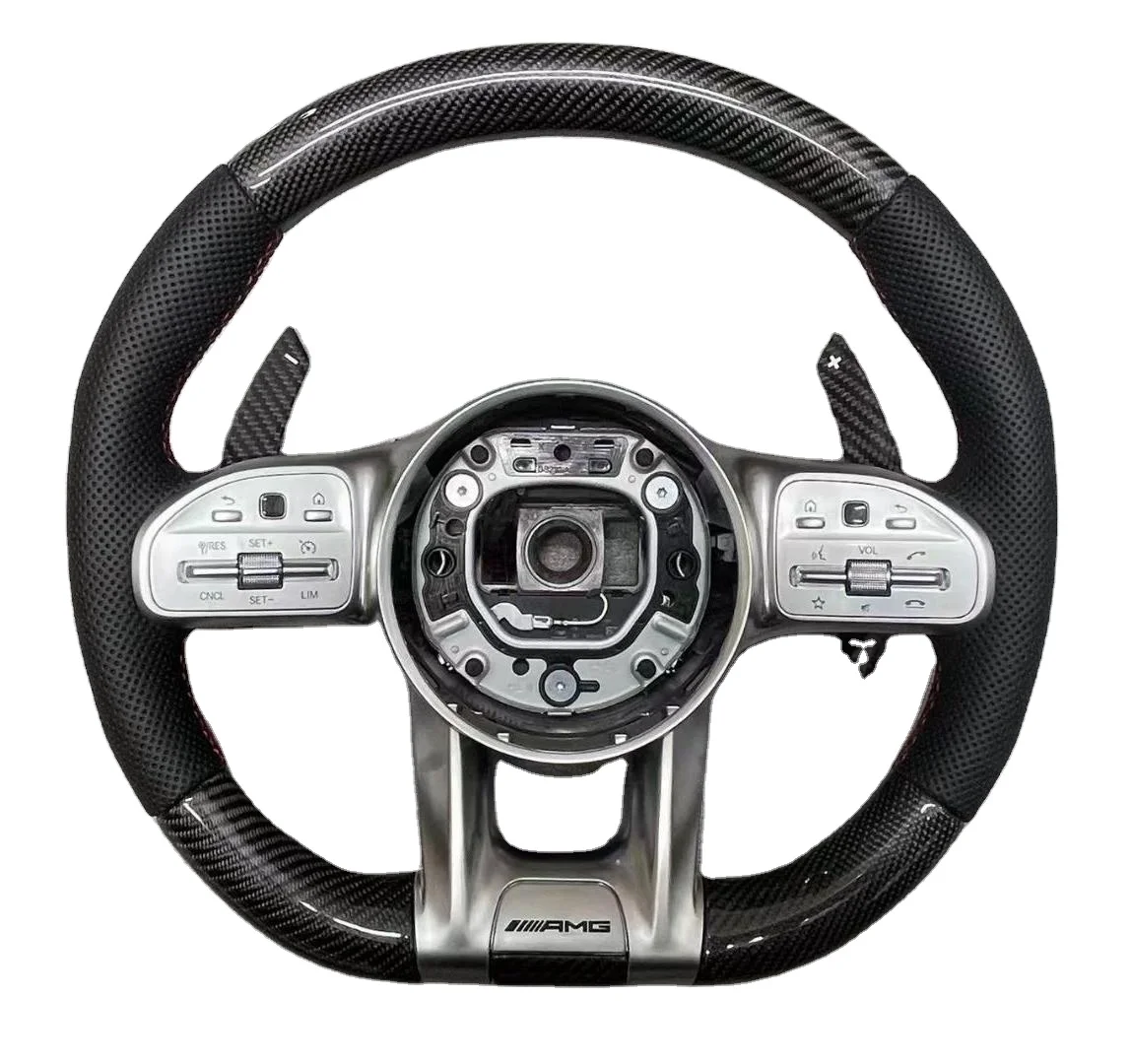 

Factory Custom Real Carbon Fiber Steering Wheel For The Benz W204 W205 W213 W219 W222 A45 C63 E63 Gle Gls AMG