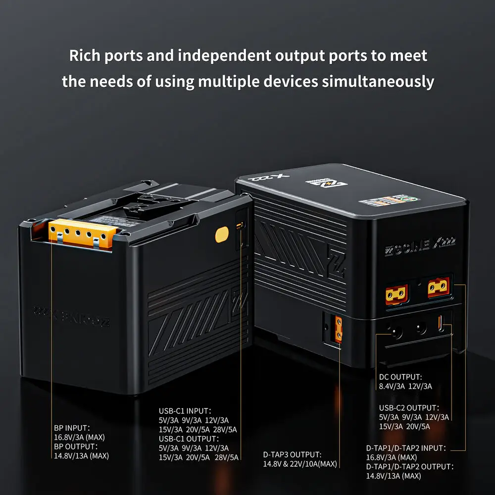 ZG-X222 V-Mount Battery 222Wh 15000mAh PD3.1 140W Fast Charge for Sony Canon Camera Godox Aputure LED Video Light Monitor ZGCINE