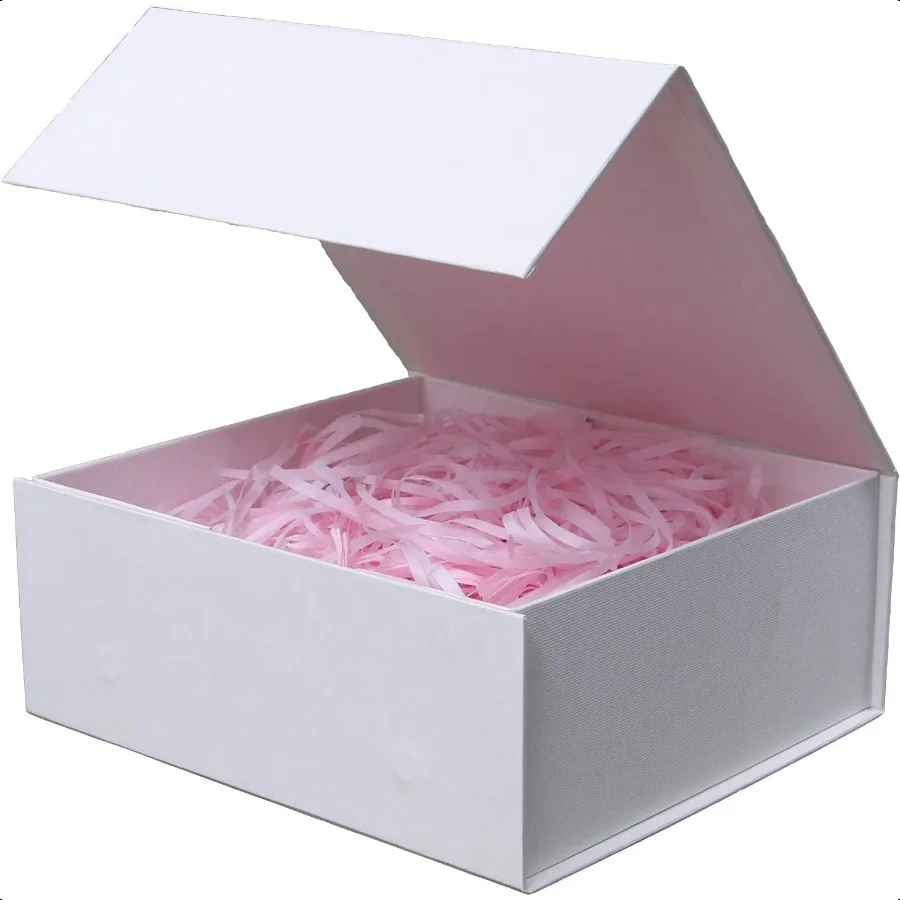 

Белая подарочная коробка Rsgift с крышкой 7,8x7x3,1 дюйма, маленькая коробка с магнитной застежкой для мужчин, упаковка для свадьбы, дня рождения, выпускного