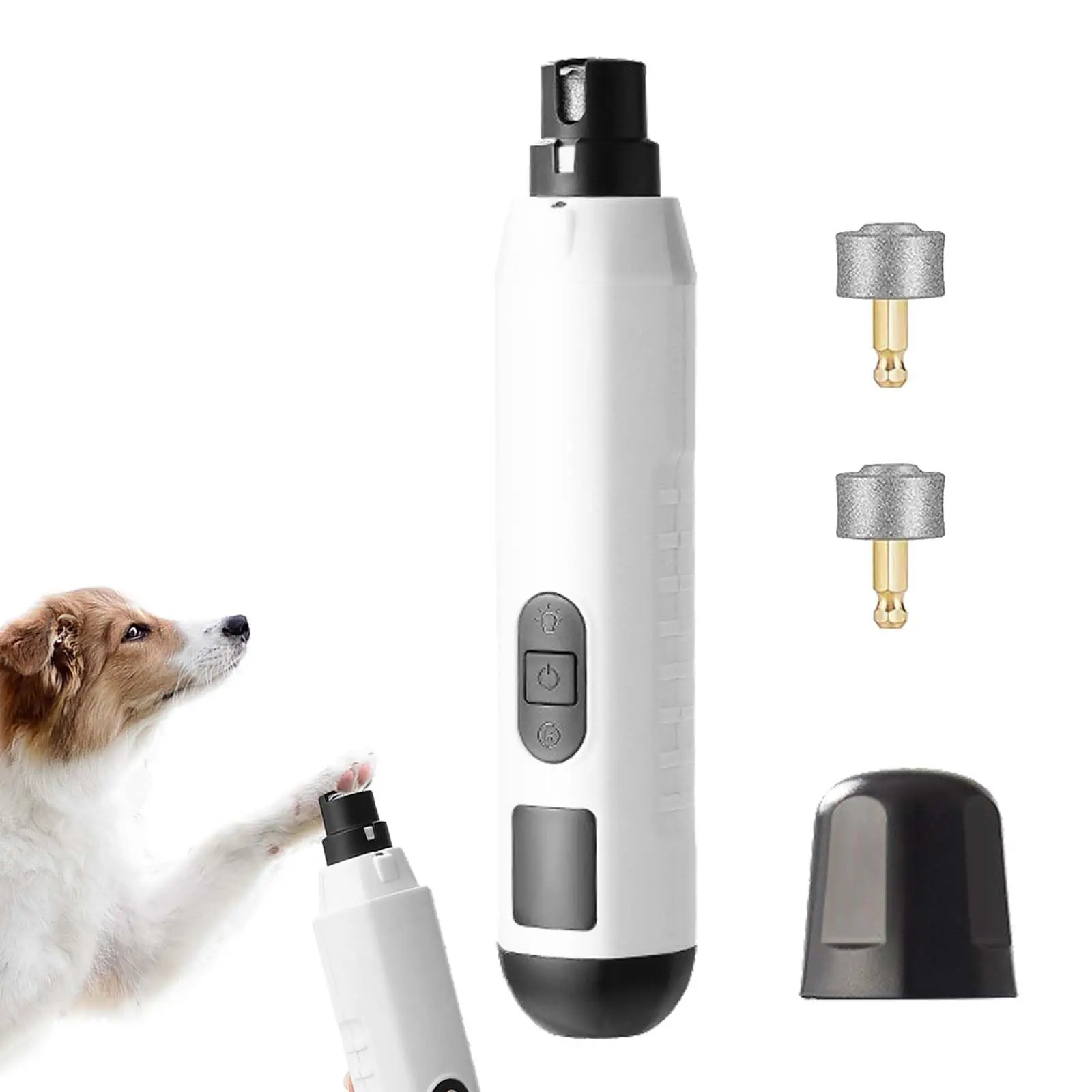 

2025 New Silent Dog Nail Grinder,Pet Nail Trimmer with LED Light & 5 Speeds, Quiet & Efficient Pet Grooming for Dogs and Cats