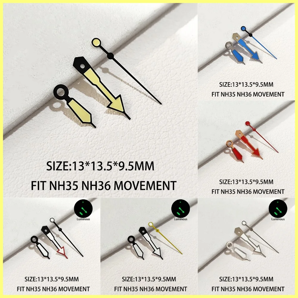 NH 35 NH 36 Series นาฬิกามือตัวชี้สีเขียว Super Luminous เหมาะสําหรับ NH 35 NH 36 นาฬิกาตัวชี้อุปกรณ์เสริม