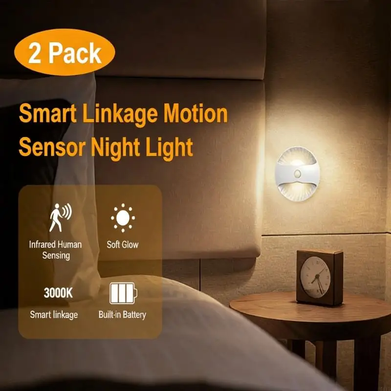 

Pack of 2 Power Efficient LED Night Radiances with Long Battery Life for Home Security Applications in Shadowy M4YD