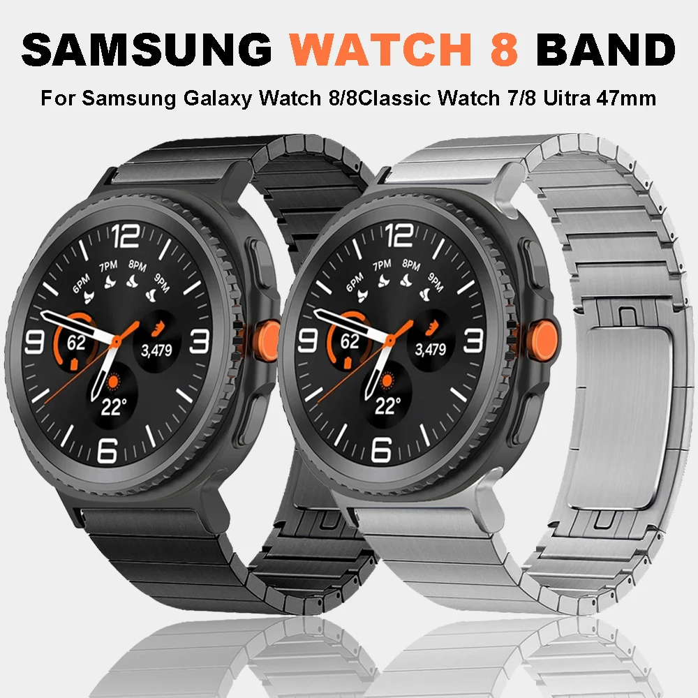 

Stainless Steel Link Band for Samsung Galaxy Watch 8 40mm 44mm 8Classic No Gaps Bracelet for GALAXY ULTRA 47MM Strap Accessories