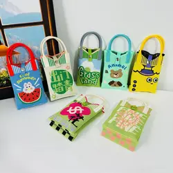 Cute Knit Handbag Fashion High-capacity Mini Knot Wrist Bag Cartoon Knit Phone Bag Student