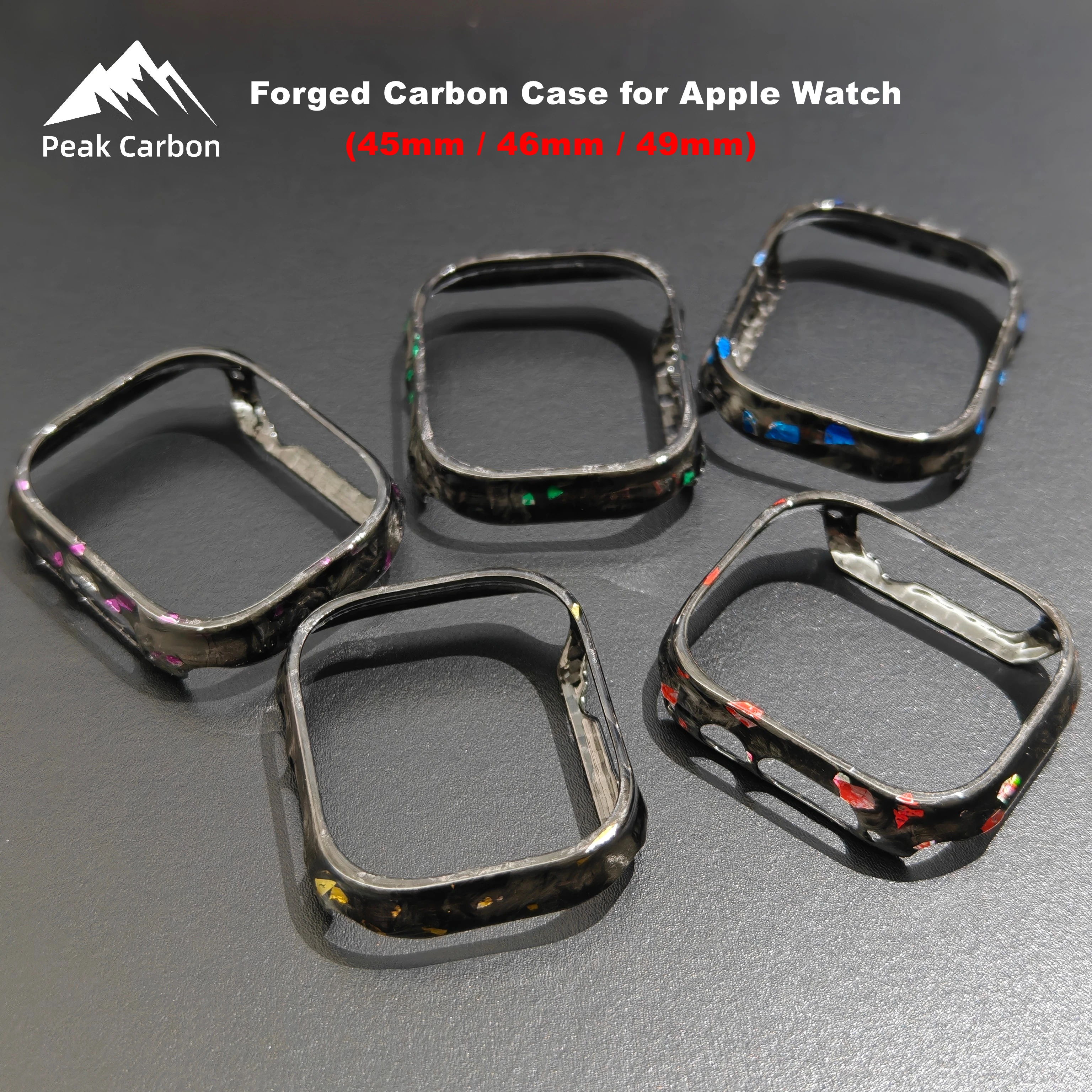 

Для Apple Watch Ultra 1 2 49 мм кованый глянцевый чехол из настоящего углеродного волокна для iWatch S7 S8 S9 S10 45 46 мм легкий защитный чехол