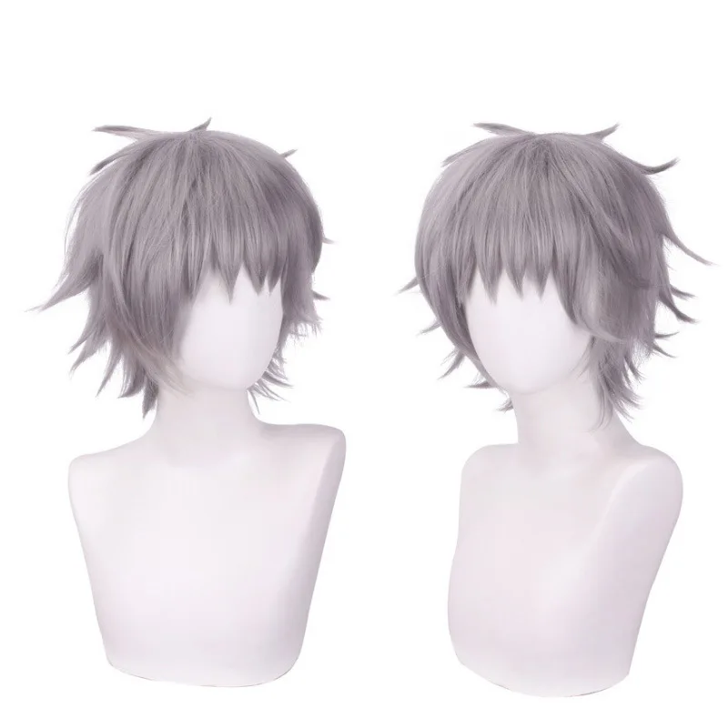 

Short Synthetic Wig Cosplay Fluffy Layered Hair Heat Resistant Daily Costume Party Anime Style Wigs for Women Men Adjustable Cap