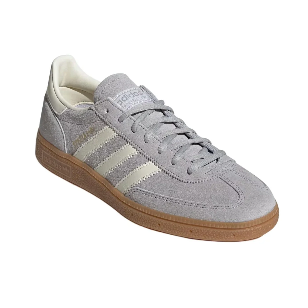 Adidas HANDBALL SPZL Retro cómodos pantalones cortos bajos Zapatos casuales para hombre y mujer Colorway gris beige