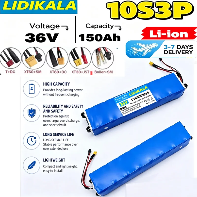 Image of EU-Versand, schnelle Lieferung, neuer 10S3P 36V 150000mAh 36V Akku für Elektroroller, 18650 Lithium, M365 Elektroroller, 36V Akku für Roller.8