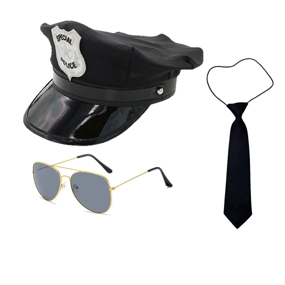 1PCS / 4PCS Erwachsene Polizei Hut Octagon Flachen Hut Cosplay Leistung Maskerade Spaß Requisiten Polizei Hut Uniform Zubehör – Detail 19