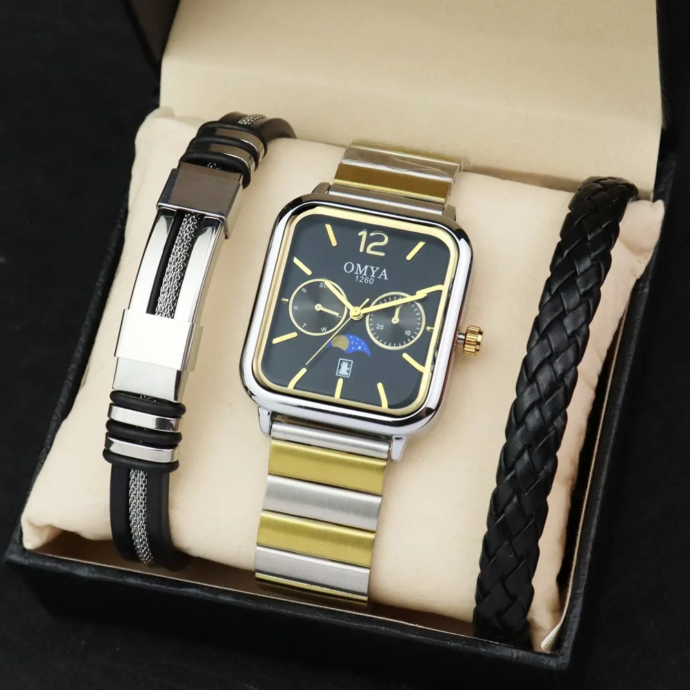 Reloj OMYA de diseño único de negocios para hombre, reloj de