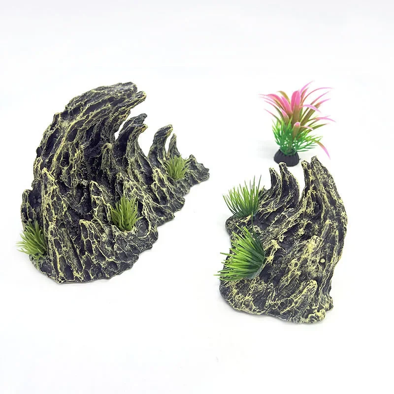 Resin Aquarium Decoration Fish Tank  Simulated Canyon Ornament Acuario Rocks for Aquarium Fish Decor