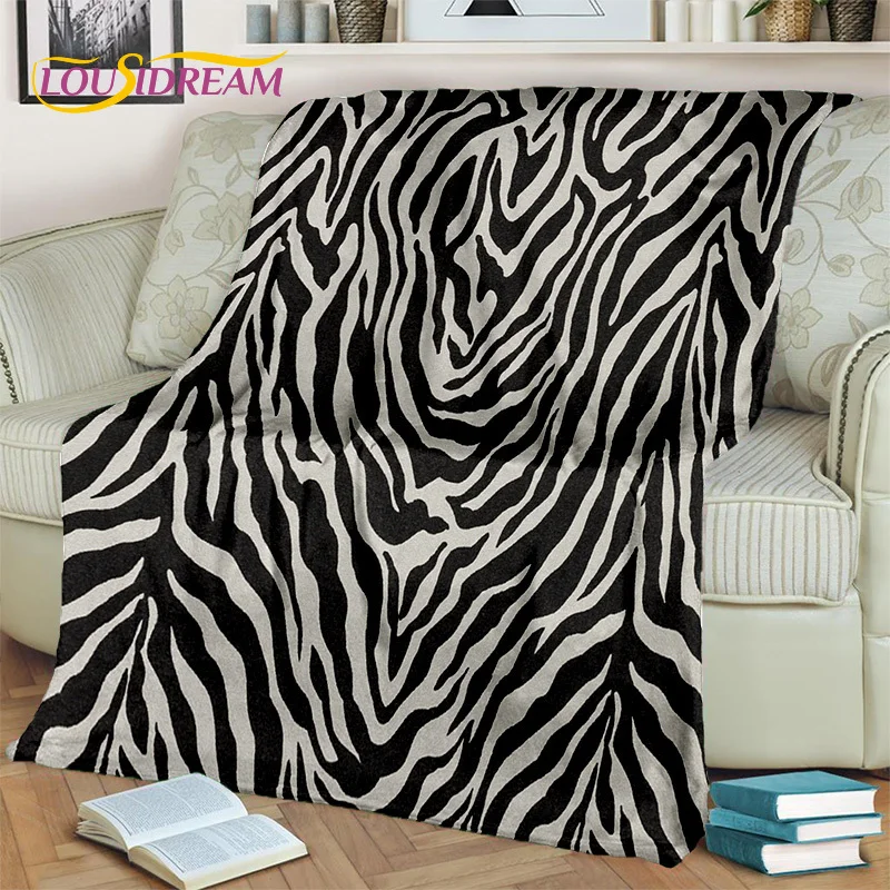 3D Colorful Zebra Stripe Pattern HD Blanket,Soft Throw Blanket for Home Bedroom Bed Sofa Picnic Travel Office Cover Blanket Kids