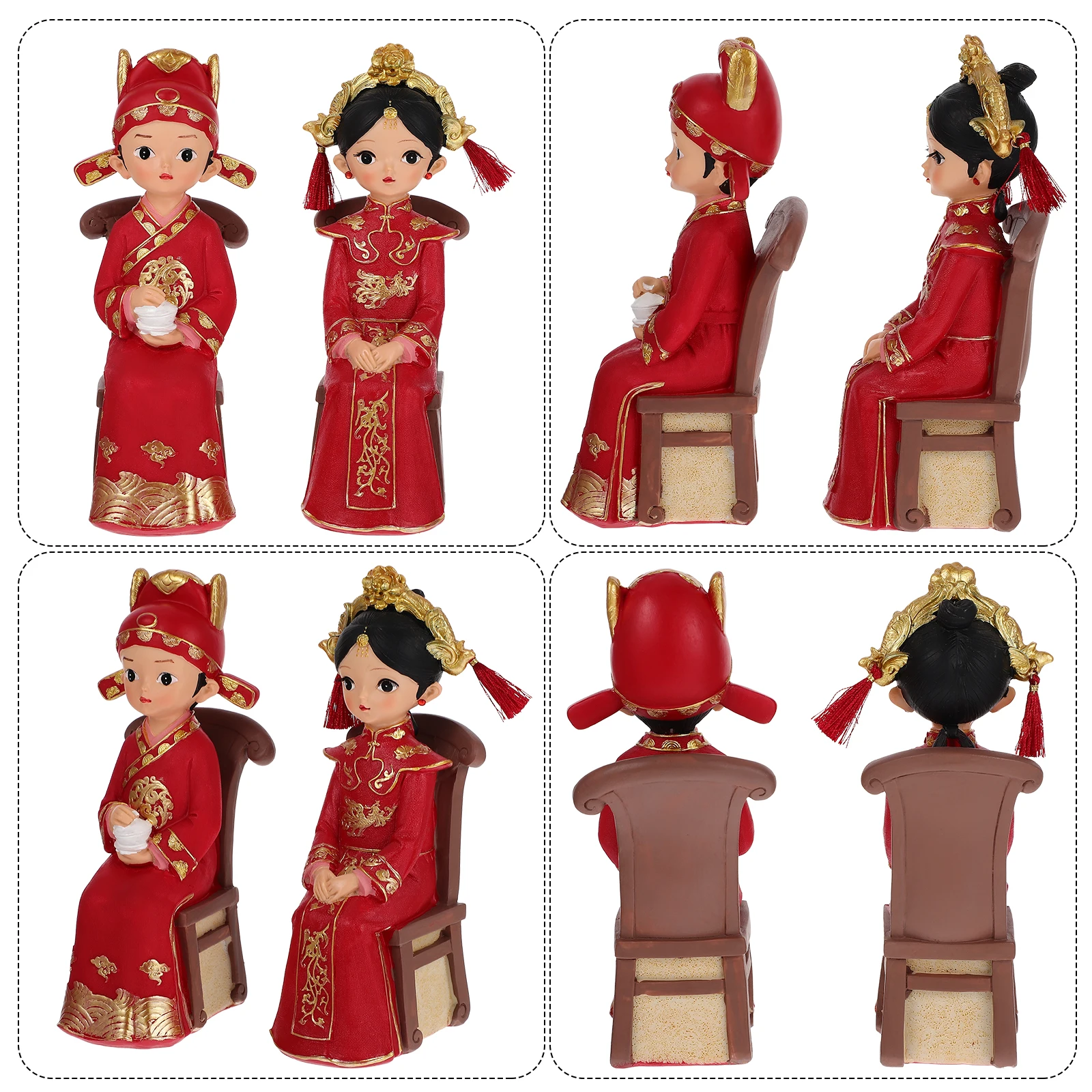 

Household Wedding Gift Ornaments Bridegroom Decoration Resin Couple Cake Topper