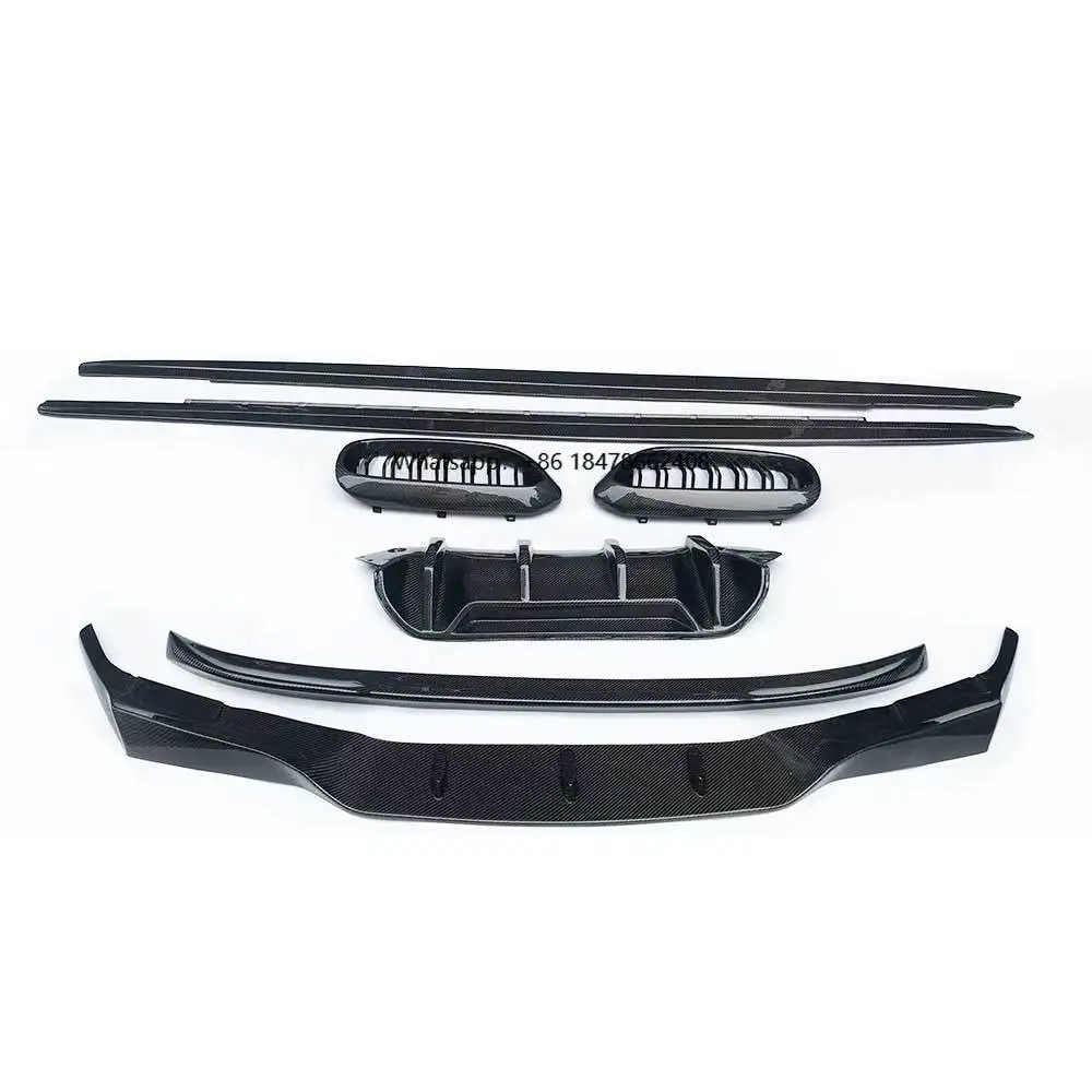 

Carbon Fiber Bodykit Front Lip Side Skirt Rear Diffuser Trunk Spoiler for F90 M5 2018-2021 Pre-Lci