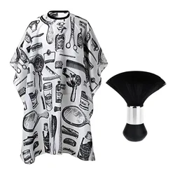 Barber wrap set Waterproof Hair Cutting Cape with Neck Duster Brush - Professional Barber Salon Hairdressing Apron Hair Stylists
