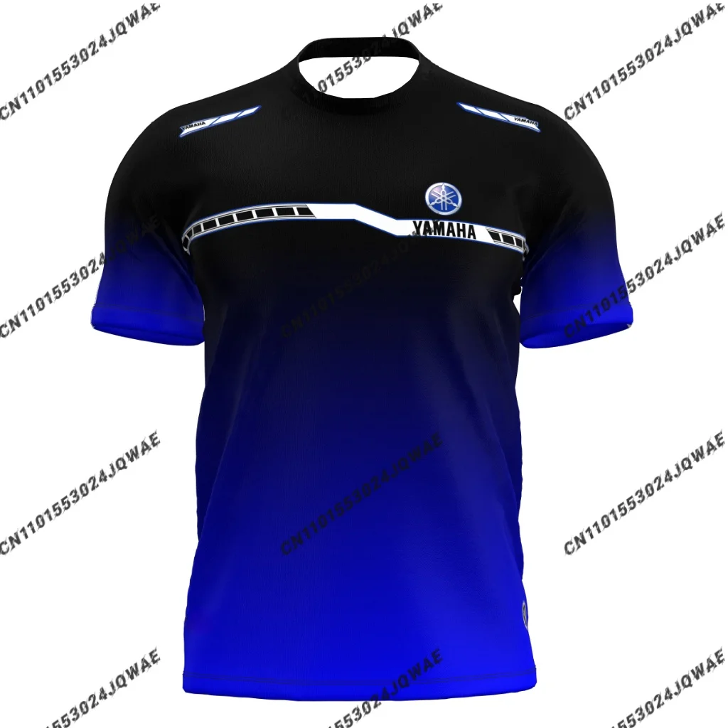 

2025 New Yamaha Motorcycle Racing Suit Men's And Women's Summer Oversized Breathable Quick Drying Sports Short Sleeved T-Shirt