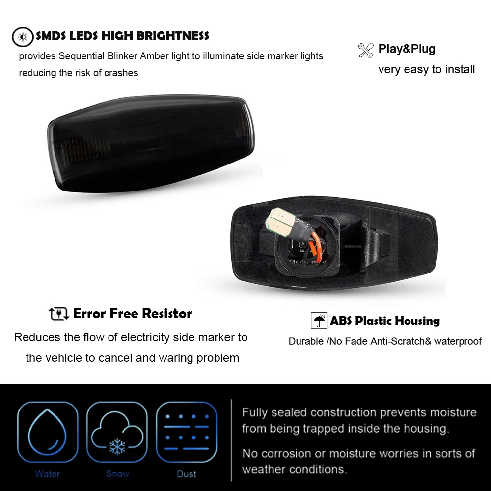 Sequencyjne kierunkowskazy LED do Hyundai XG25 XG30 XG300 XG350 I10 Accent Verna Tiburon Coupe Getz Prime Elantra