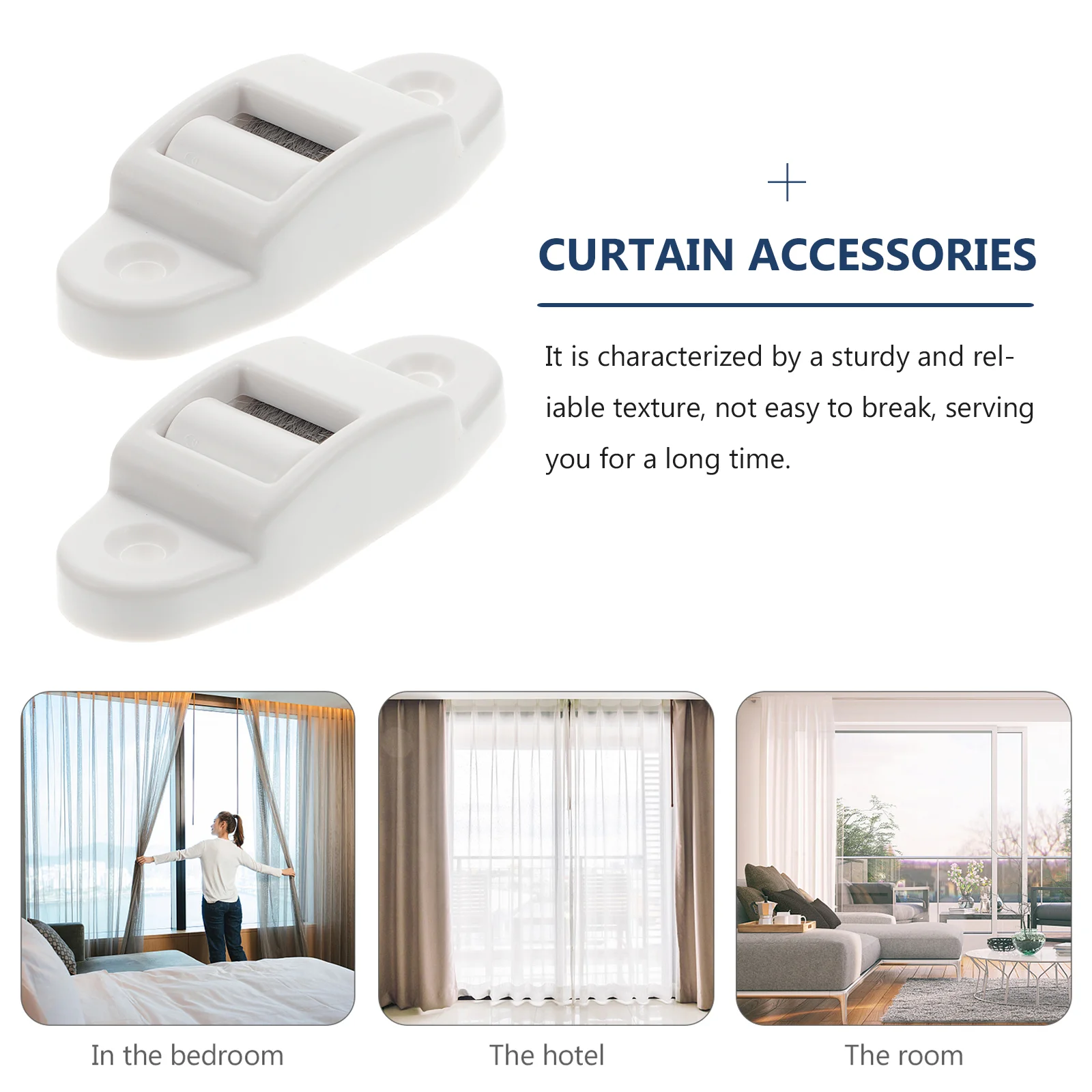 6 Pcs Belt Dust Collector Guide Roller Shutter Mini White for Curtain Accessories