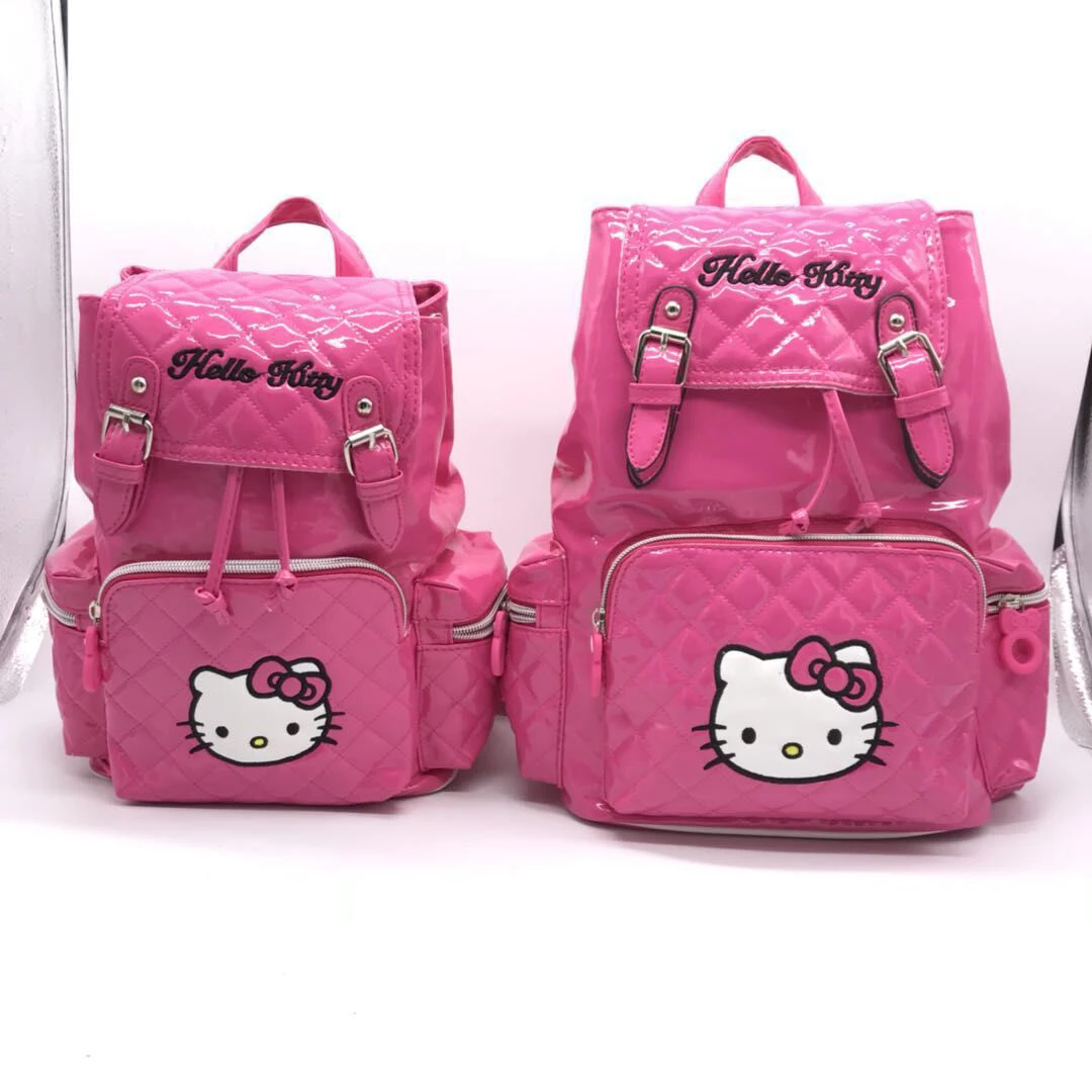 

Hello Kitty New Girl Casual PU Bright Face Drawstring Backpack for Women's Outgoing Travel backpack Waterproof