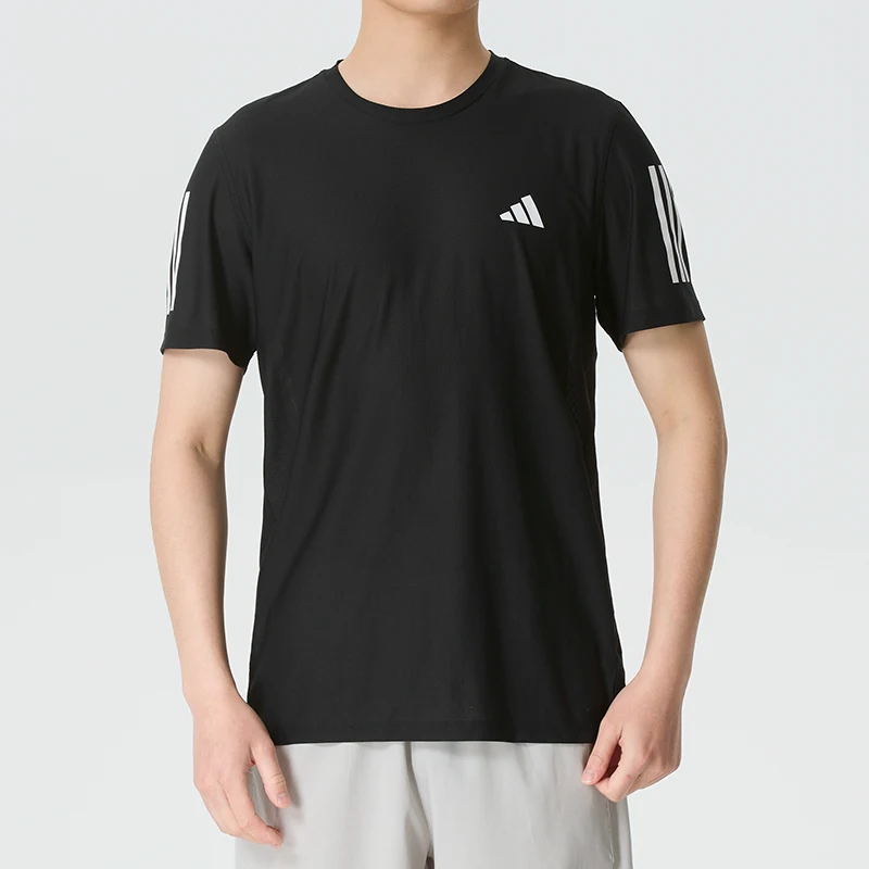 Adidas T-Shirt Men's Sportswear Running Short-Sleeved Breathable Quick-Drying Fitness Training Round Neck Top Jy8583
