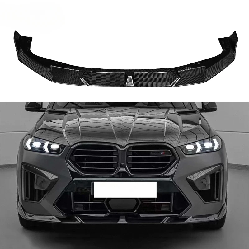 

X5M X6M Carbon Fiber LD Style Front Lip For BMW X5M F95 X6M F96 Lci 2019+ 3 PCS Front Bumper Chin Lip Spoiler Splitter Bodykit
