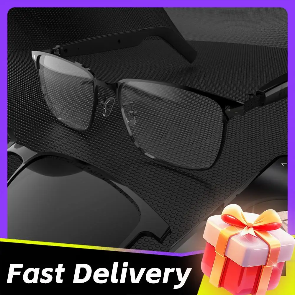 

AI Smart Translate Eyeglasses BT 5.4 Call Intelligent Translator Glasses Rechargeable Audio Music Call Sunglasses for Men Women