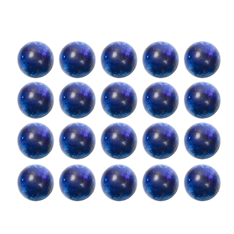 20 Pack Galaxy Stress Balls 2.5 Inches Space Theme Squeeze Balls Stress Relief Ball Squeeze Anxiety Fidget Sensory Balls